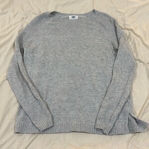 Old Navy Scoop Neck Knit Sweater • Gray • Size XS • EUC
